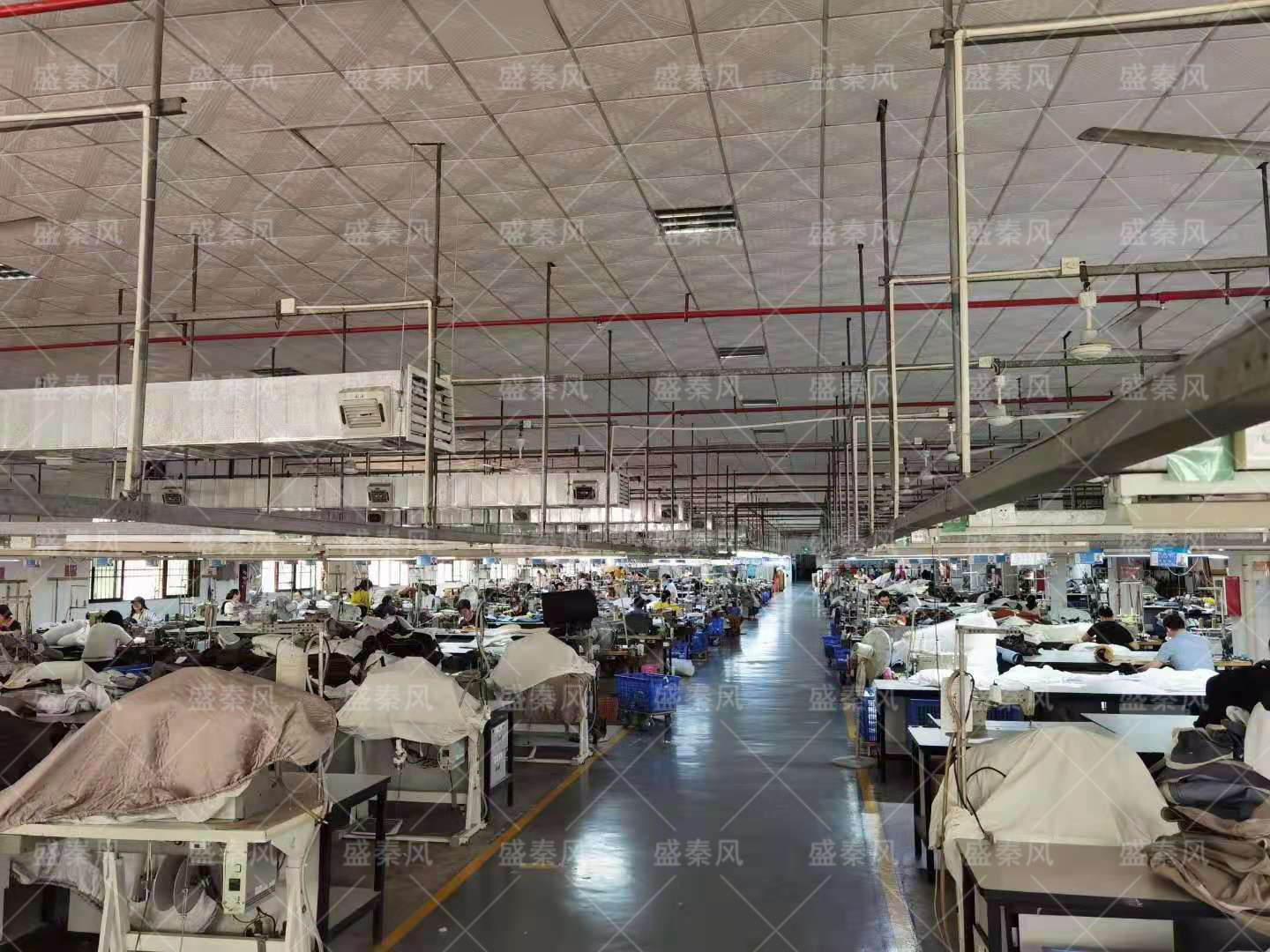 湖北汉川某服装厂车间降温通风采用环保空调工程